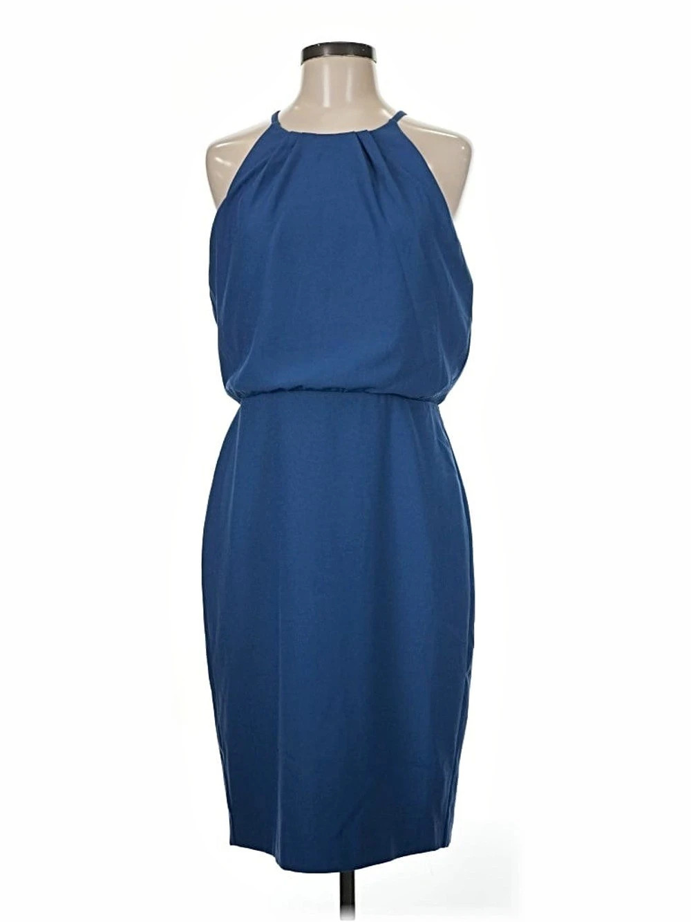 Banana Republic Blue Halter Midi Dress